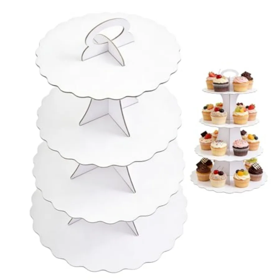 Cupcake Stand - Extra Large dboard Dessert Display Tower, Easy Assembly for Wedding Birthday Baby Shower Party Decoration