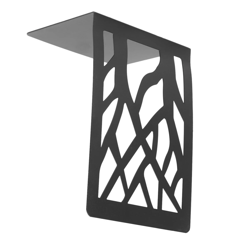 Book Ends For Heavy Books,Book Shelf Holder Home Decorative, Metal Bookends Black 3 Pair,Bookend Supports, Book Stoppers