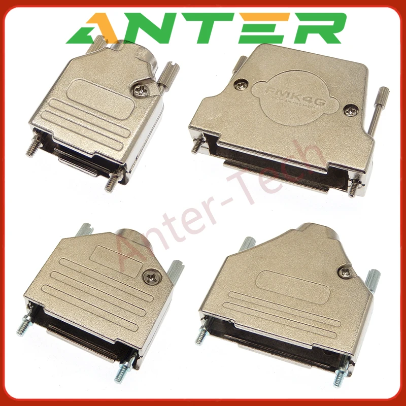 1PCS DB9 DB15 DB25 DB37/44/50car needle male and female head zinc alloy W-shaped metal shell with long screws D-SUB DB welding