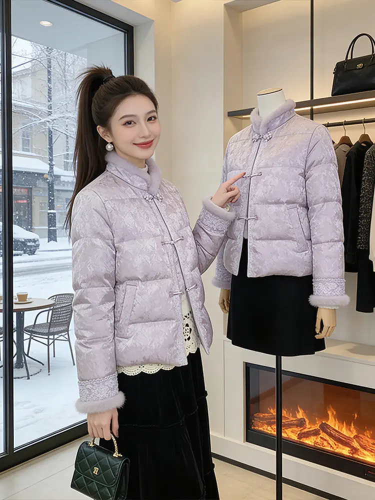 

Sli Winter New Lazy Faionable Button down down Cotton Jaet Women Attractive Warm Cotton Coat Retro Loose Fit ort Sle