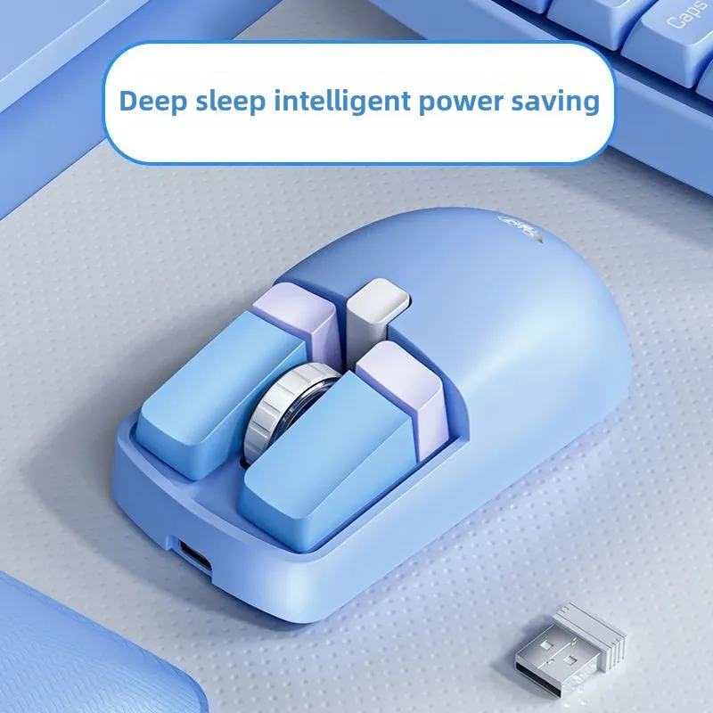 AULA SC320 Mouse Wireless 2.4G Dual-mode Bluetooth Charging Cute Girl for PC Laptop Ipad Office Esports Boy Gift