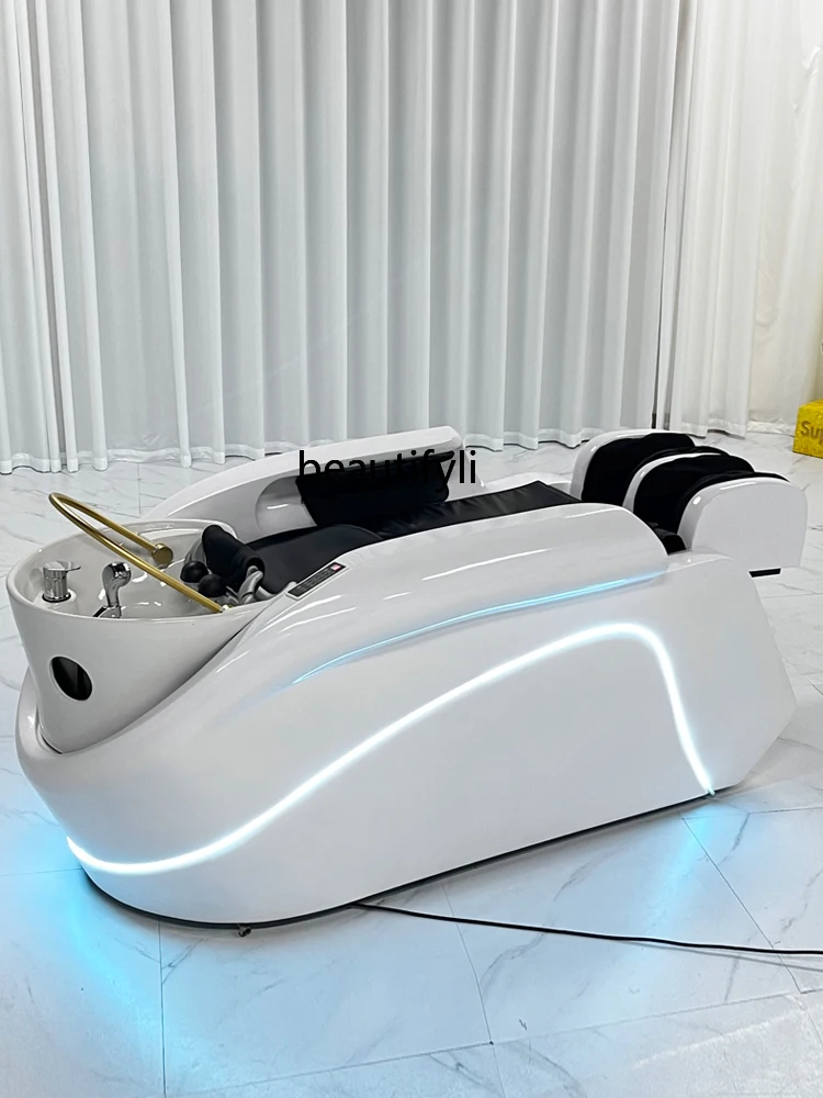 

Automatic Intelligent Electric Massage Shampoo Bed Barber Shop Hair Salon Beauty Hair Head Treatment Fumigation Electric Bed