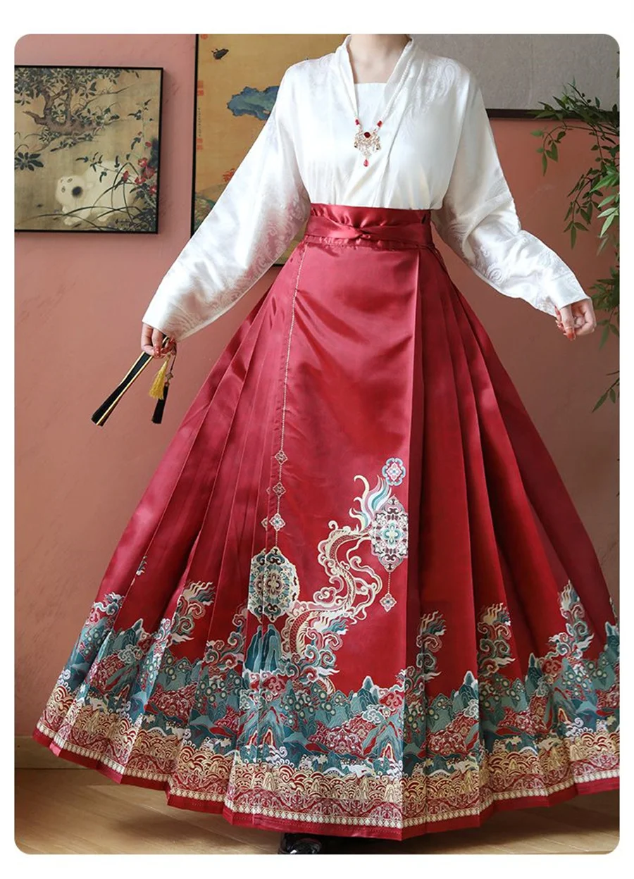 Jupe fine style chinois rétro pour femmes, décontracté, visage de cheval, tempérament, nouveau, automne, printemps, 03Elégant