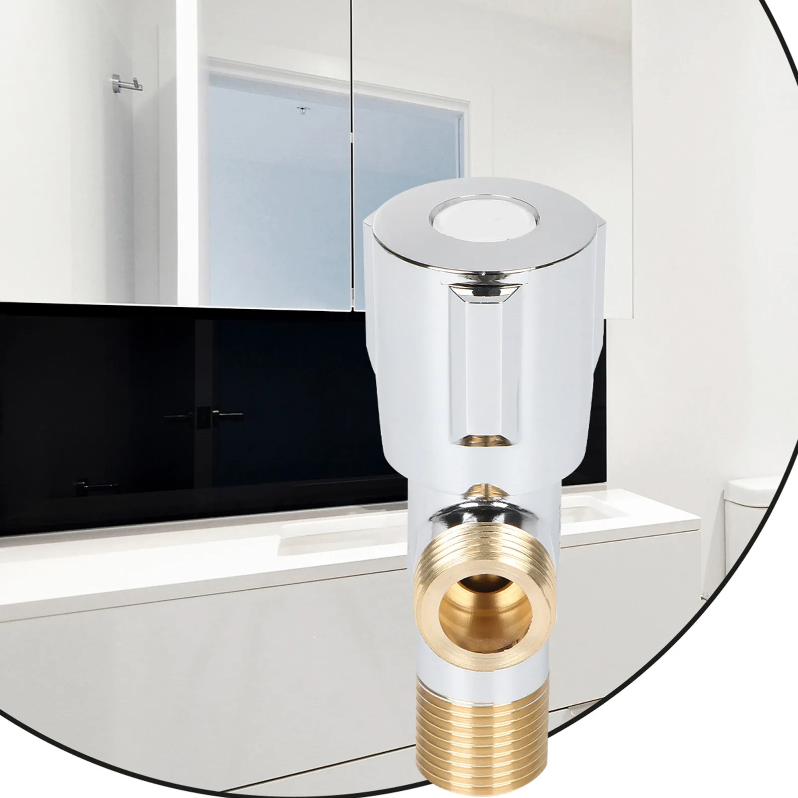 Brass Angle Valve Triangular Sanitary Ware Water Pressure Reducing Controller Flow Control Thickened Thread Smooth H Ceramic