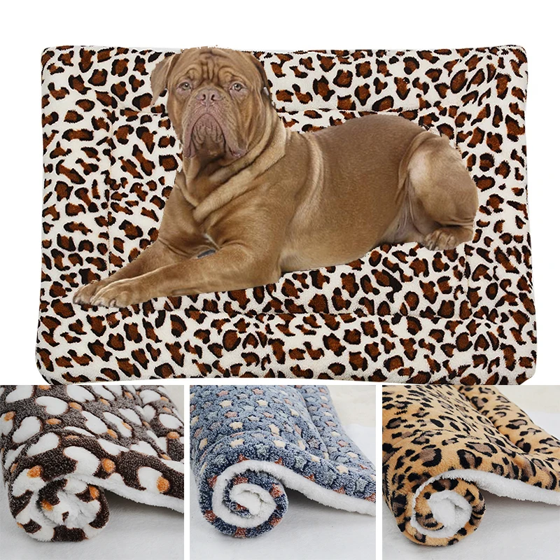 

Non-slip Blanket Pet Sleeping Mat Warm Dog Bed Soft Fleece Pet Blanket Cat Litter Puppy Mat Mattress Cushion for Small Large Dog