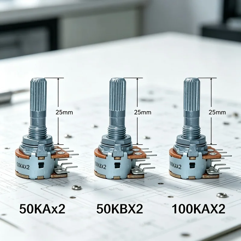 1pc ALPS RK163 50K 100K Audio Amplifier Amp Volume Dual-unit Rotary HIFI Potentiometer 50KBx2 100KAx2 6Pins 25MM Plum Shaft