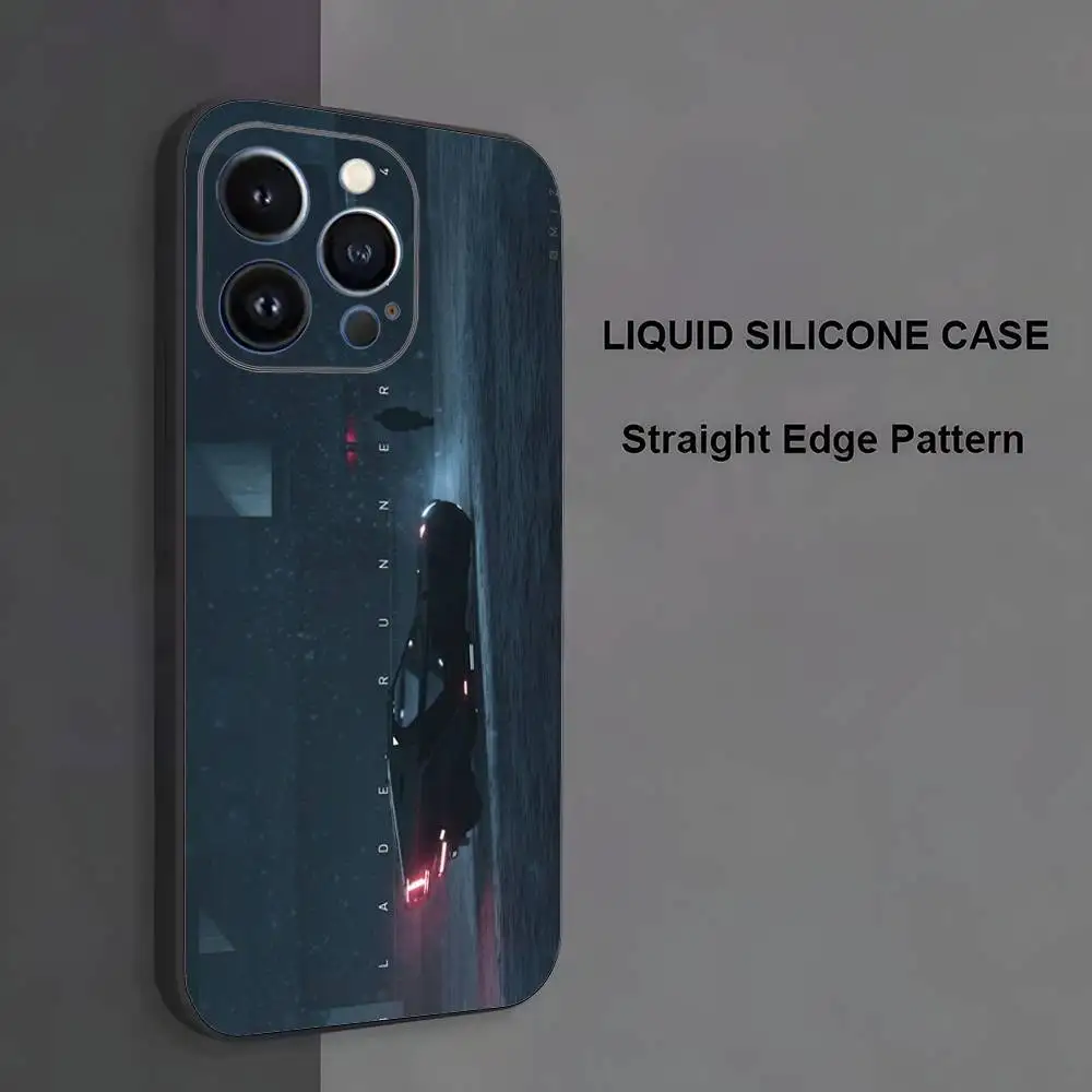 حافظة هاتف B-Blade R-Runner 2049 لهاتف iPhone 17,16,15,14,13,12,11,Pro Max,XS,X,XR,SE,Mini,8,7,غطاء أسود من السيليكون الناعم #6