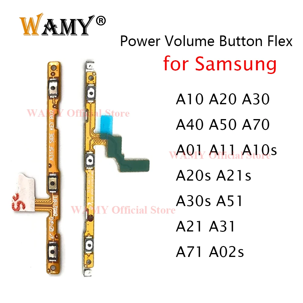 Power Volume Button On Off Key Switch Flex for Samsung A10 A20 A30 A40 A50 A70 A01 A11 A10s A20s A21s A30s A51 A21 A31 A71 A02s
