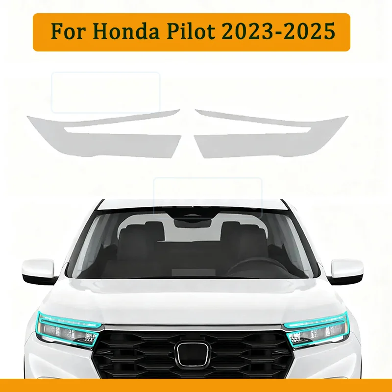 

For Honda Pilot 2023 2024 2025 Car Headlight Protection Film Anti-scratch Exterior TPU PPF Transparent Repair Resist Accessories