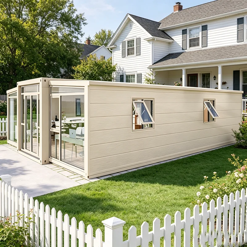 Portable Foldable 20ft Container House Green Farm Staff Lounge Heat Insulated Cabin For Organic Planting Base Daily Break
