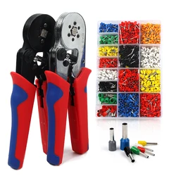 Tubular Crimping Terminals Electrical  Tool Kit HSC8 6-4A 0.25-10mm² 23-7AWG 6-6A 0.25-6mm² High Precision Crimper Plier Set