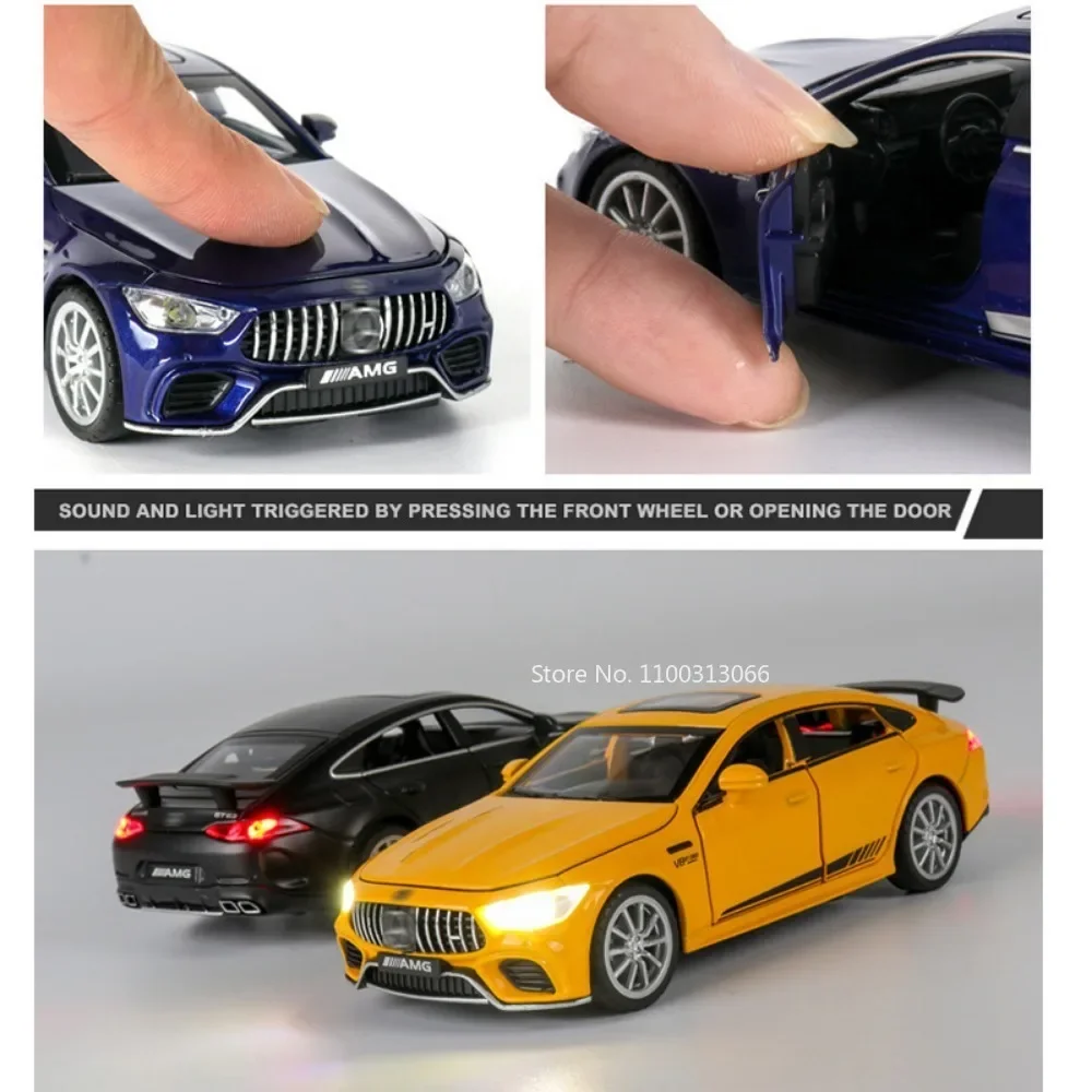 1:32 Scale GT63 Alloy Sport Car Model Diecasts Toy Vehicles Car Model Light Sound Simulation Toy for Children Gifts Boy Toys