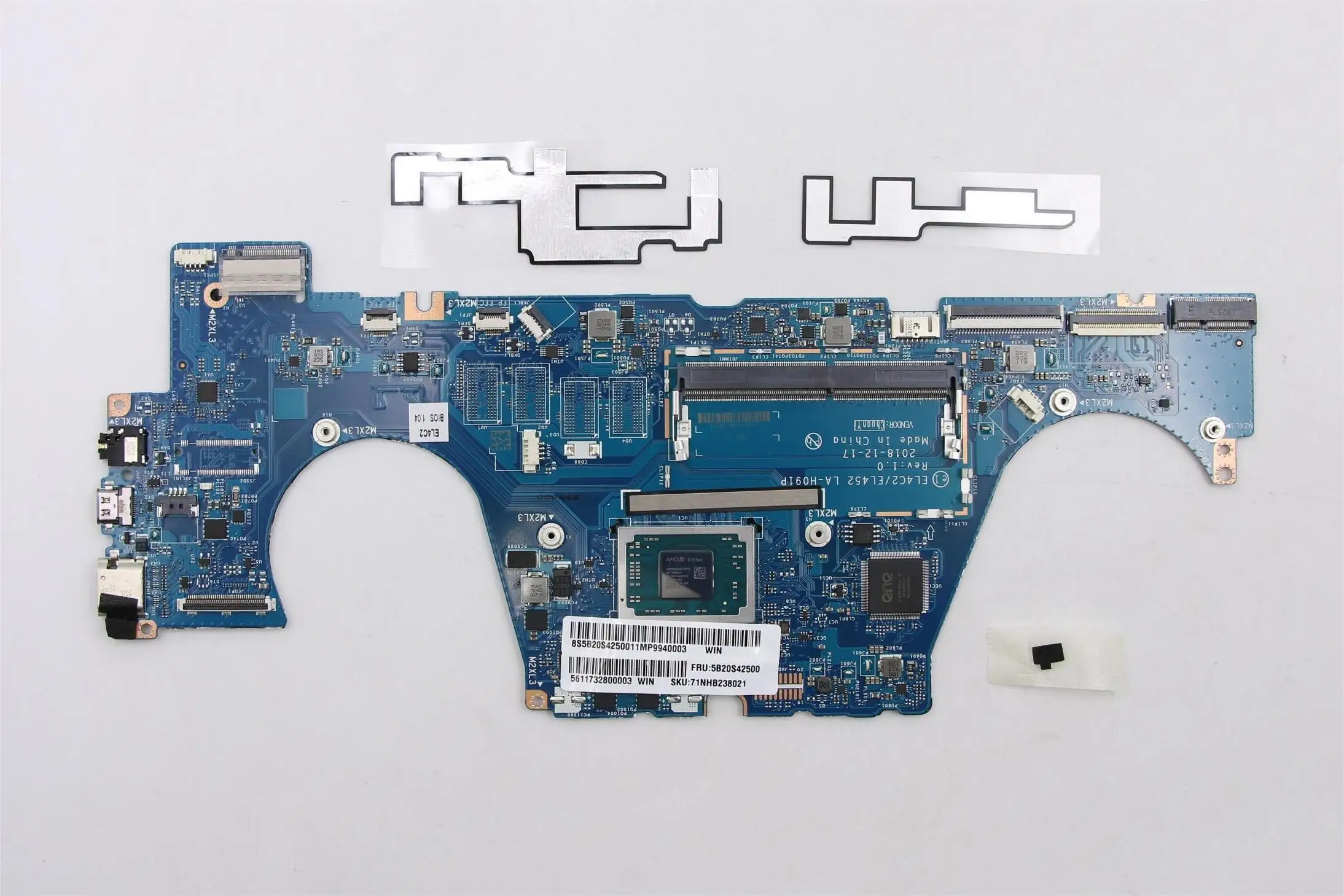 Imagem -02 - Placa-mãe Portátil para Lenovo Ideapad La-h091p Mainboard C34014api Flex-14api S540-14api r3 r5 Cpu r7 100 Teste