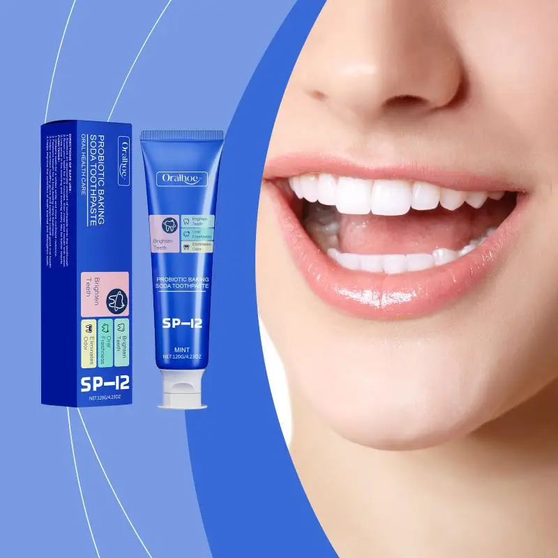 Oralhoe Baking Soda Toothpaste Protecting Teeth Keeping Them Clean and Fresh for a Long Time Strengthening Enamel