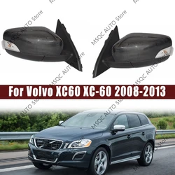 For Volvo XC60 XC-60 2008-2013 Auto HEATED BLINKER LED Turn Signal Lights Reversing Indicator Lamp Car Rear View Mirror Assy