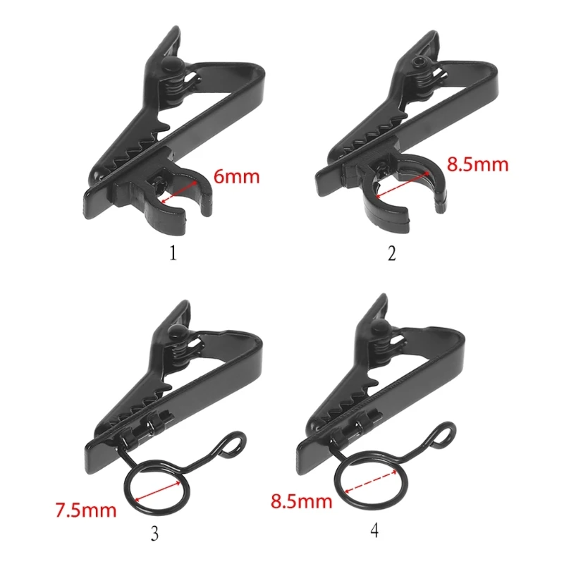 Clipe de gravata de lapela de microfone universal mini braçadeira portátil usado para colar de camiseta sistema de microfone sem fio de lapela