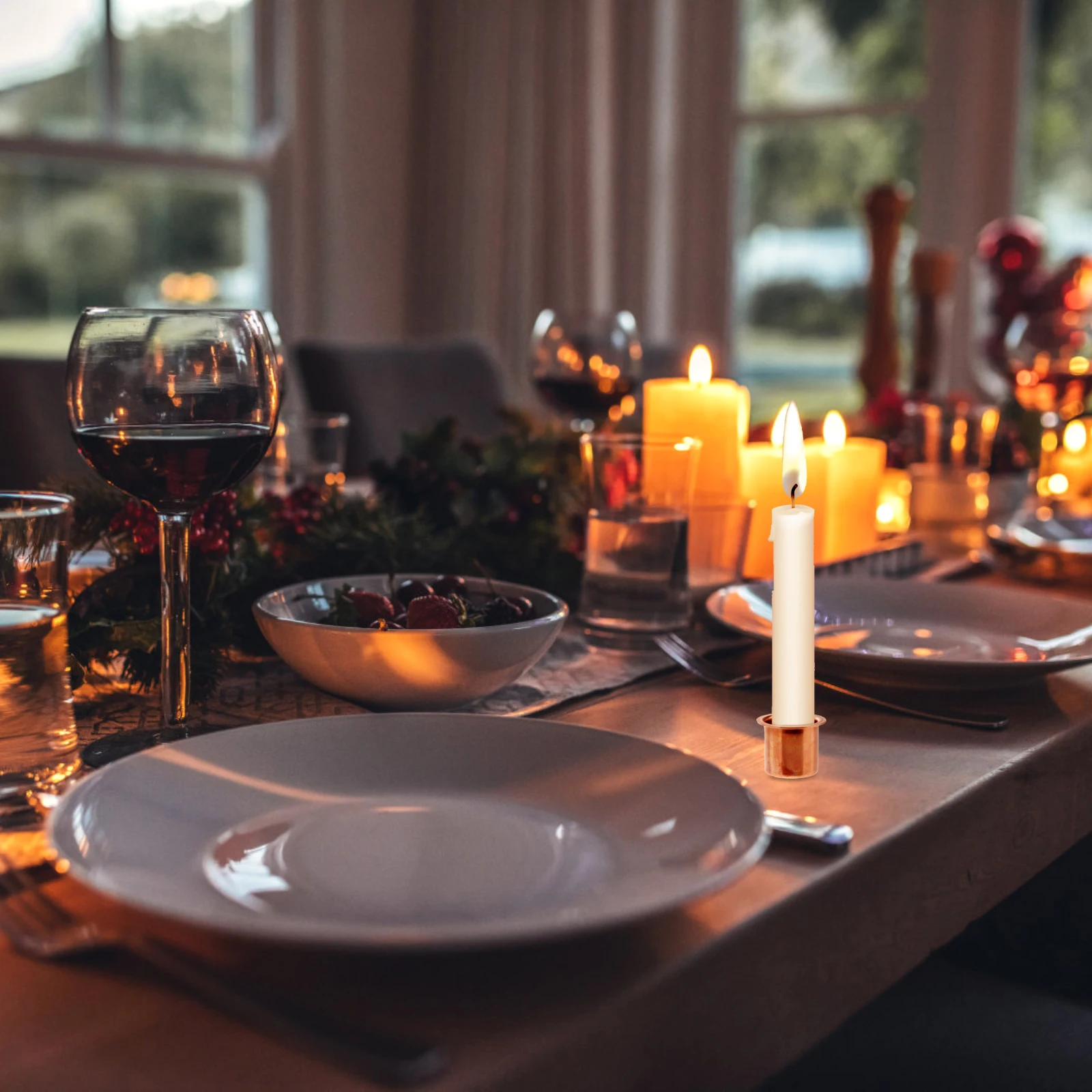 

20Pcs Iron Candlestick Heat Resistant Tealight Holder for Bedroom Aromatherapy Desktop Cup Iron Holders