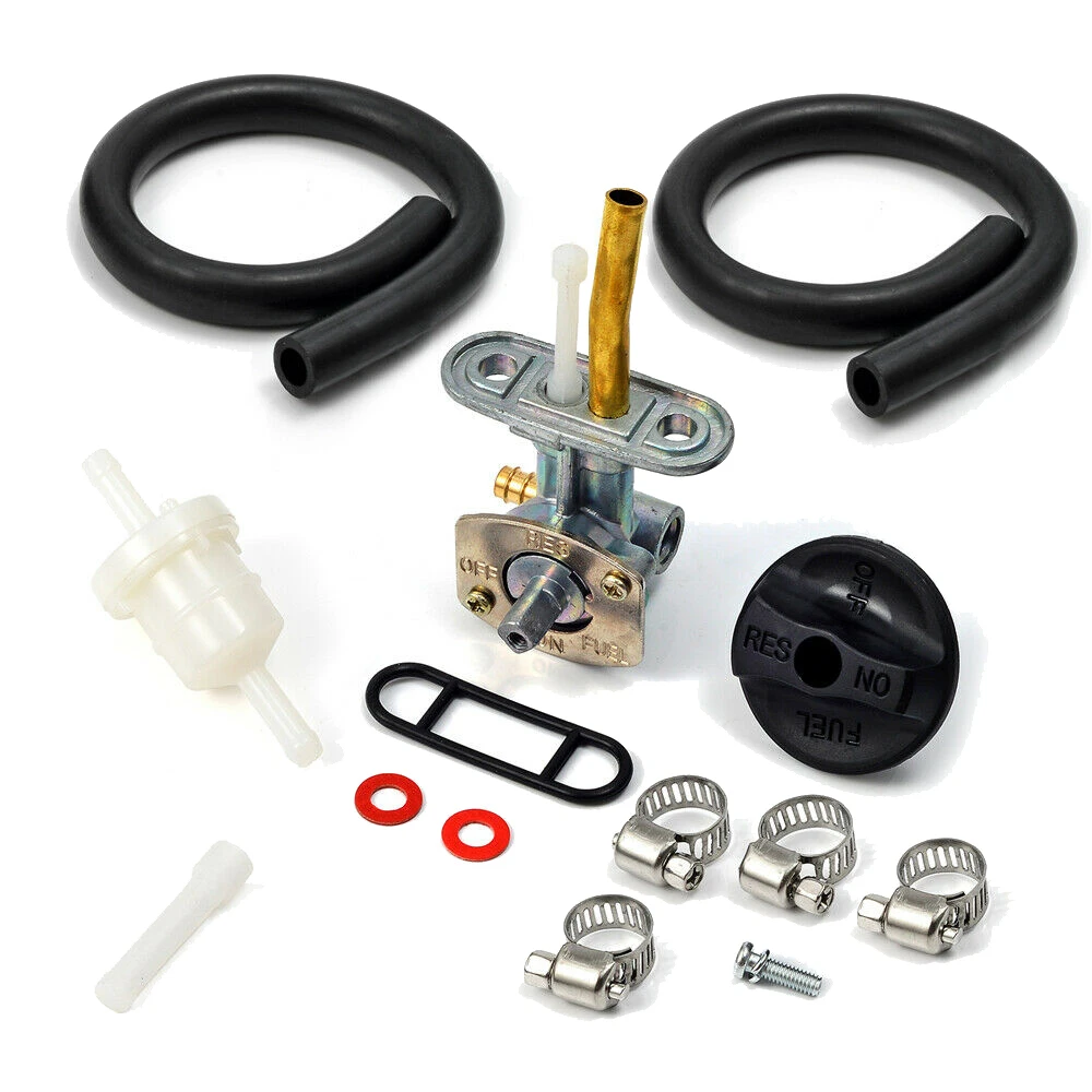 Fuel Gas Tank Petcock Valve Switch & Oil Fuel Filter for Arctic Cat 250 300 400 500 1998-2005 0470-445 AVT