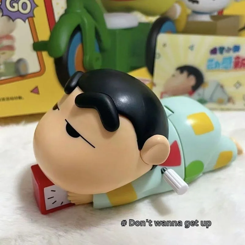 Crayon Shin Chan Dynamic Shin Life Series Clockwork Movable Toys Shin Chan Peristalsis Action Figure Desktop Toy Ornament Gift