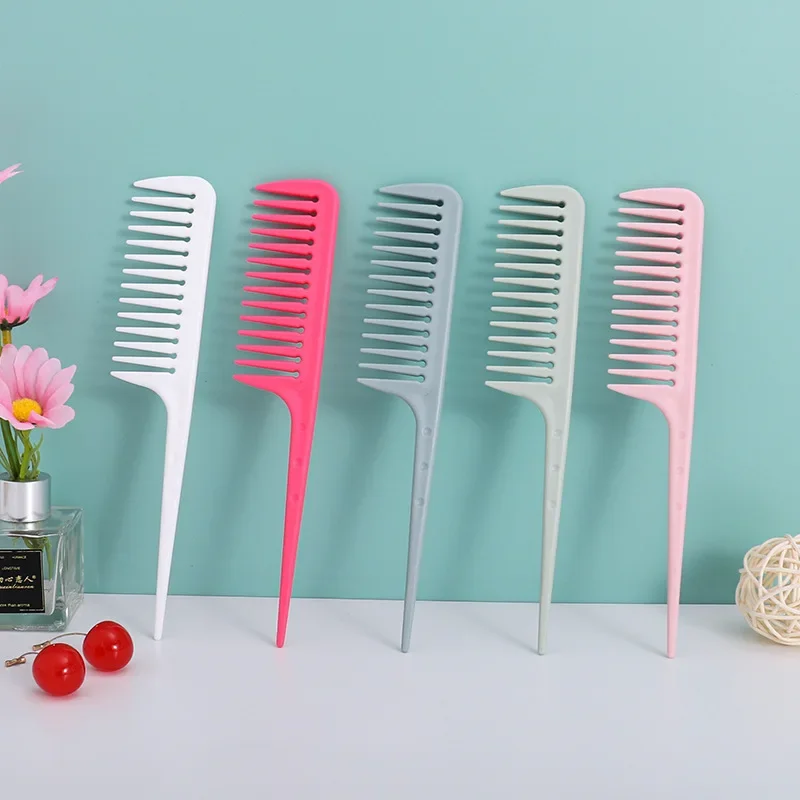 1Pc Hairdressing Plastic Combs Sharp Tail Professional For Styling Backcombing Suitable For Evening Dresses Hair Picking 5Colors