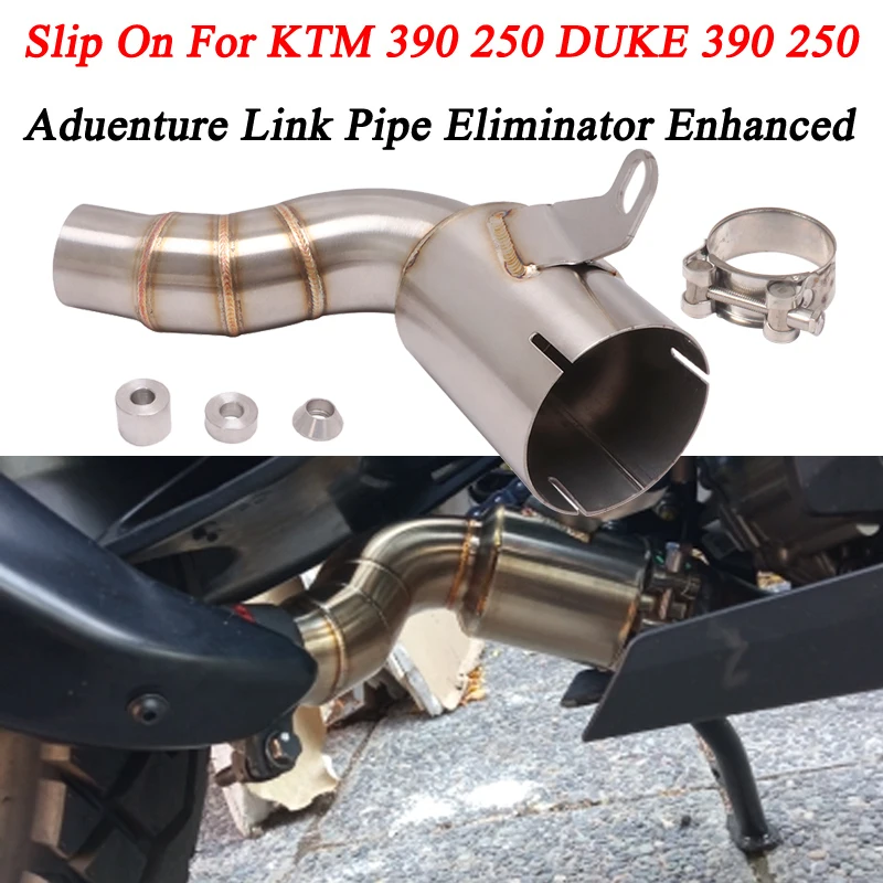 Slip On For KTM 390 250 Adventure KTM390 KTM250 2020 2021 Motorcycle Exhaust Escape Stainless Steel Middle Link Pipe