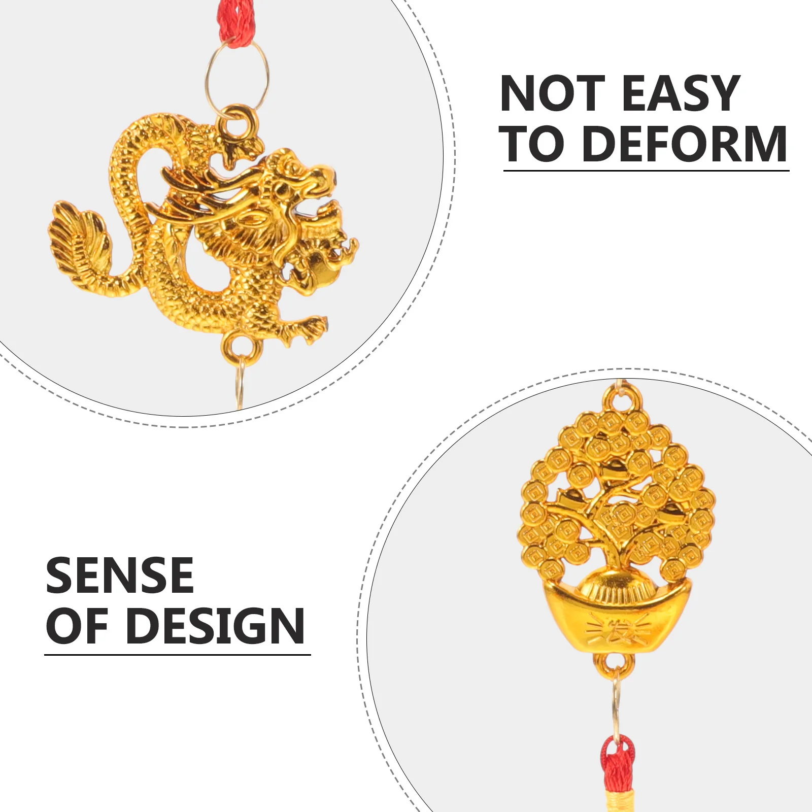 

10Pcs Chinese New Year Bonsai Pendants Zodiac Dragon Hanging Decorations Spring Festival Home Decor Lucky Prosperity New Year