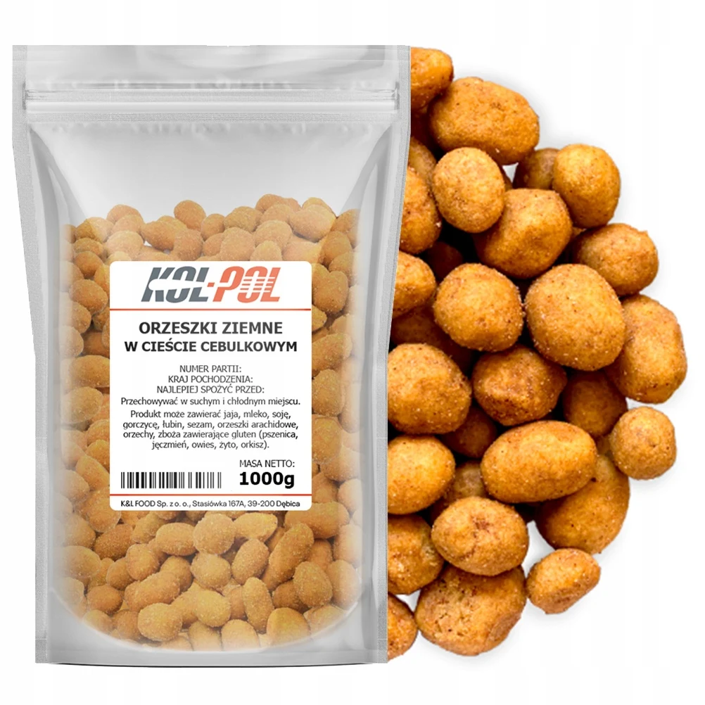 ORZECHY ZIEMNE CEBULOWE 1kg Orzeszki w panierce zielona cebulka Kol-Pol