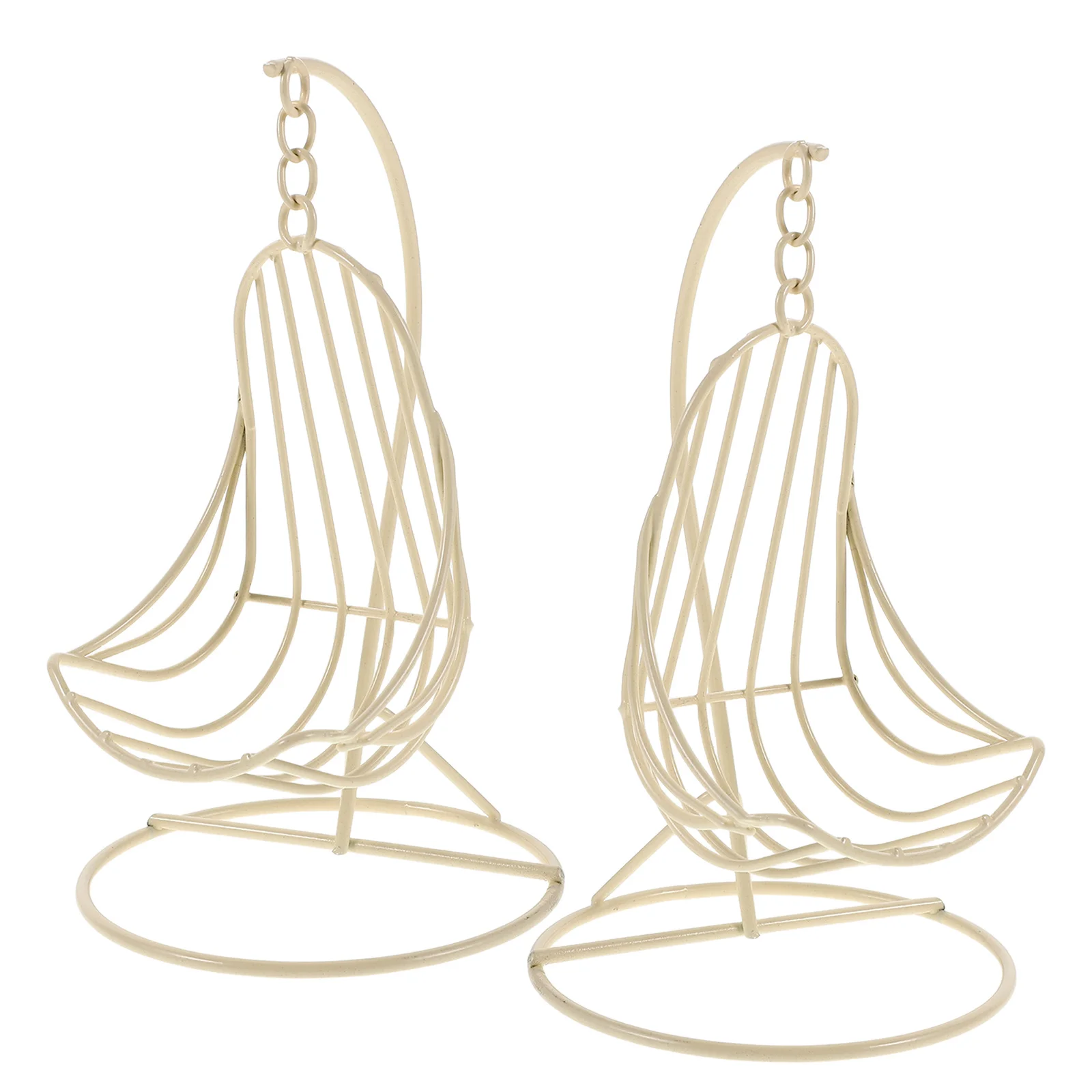 

2Pcs Miniature Hanging Chair Fine Craftsmanship Mini Furniture Models Dollhouse Living Room Furniture Decorative
