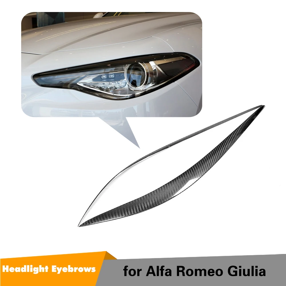 

Carbon Fiber / FRP Headlamp Eyebrow Headlight Eyelids For Alfa Romeo Giulia Quadrifoglio Base Verde TI Sedan 4-Door 2015-2018