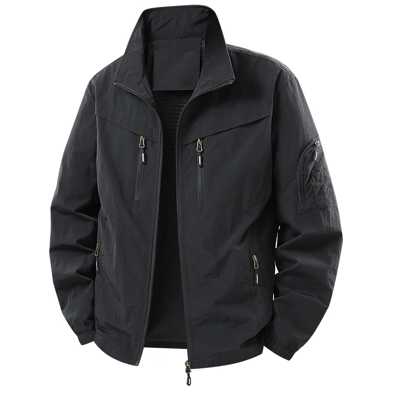 Men's Tactical Jacket Men Waterproof Multi-Pocket Cargo Jacket Windbreaker Coats Men Outdoor Fishing Climbing Hiking Jackets 8XL