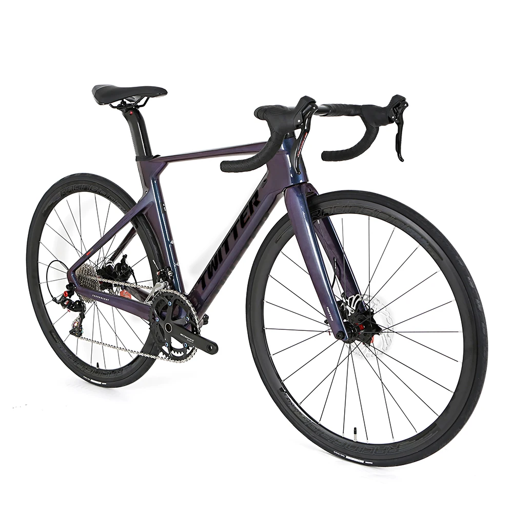 Twitter Bestseller 700C Full Carbon Fiber Road Bicycles Disc Brake Road Racing Bike Rival 22 Speed Road Bike for Sale