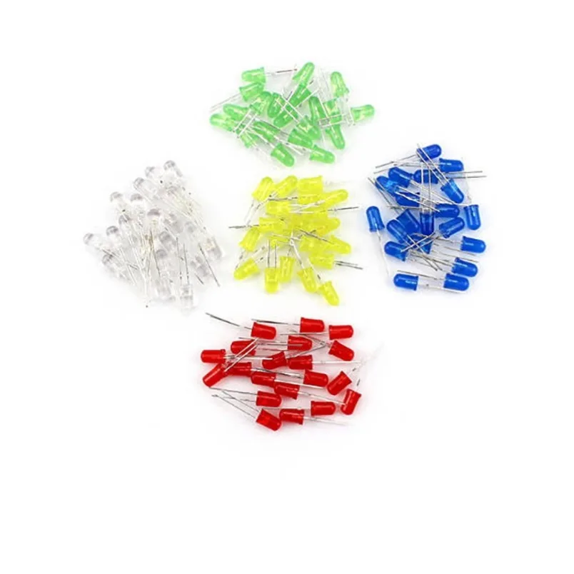 5Mm Luminous LED Light, Red, Green, Yellow, Blue and White Factory Direct Sales, Spot Fast Delivery 100 Pieces Price