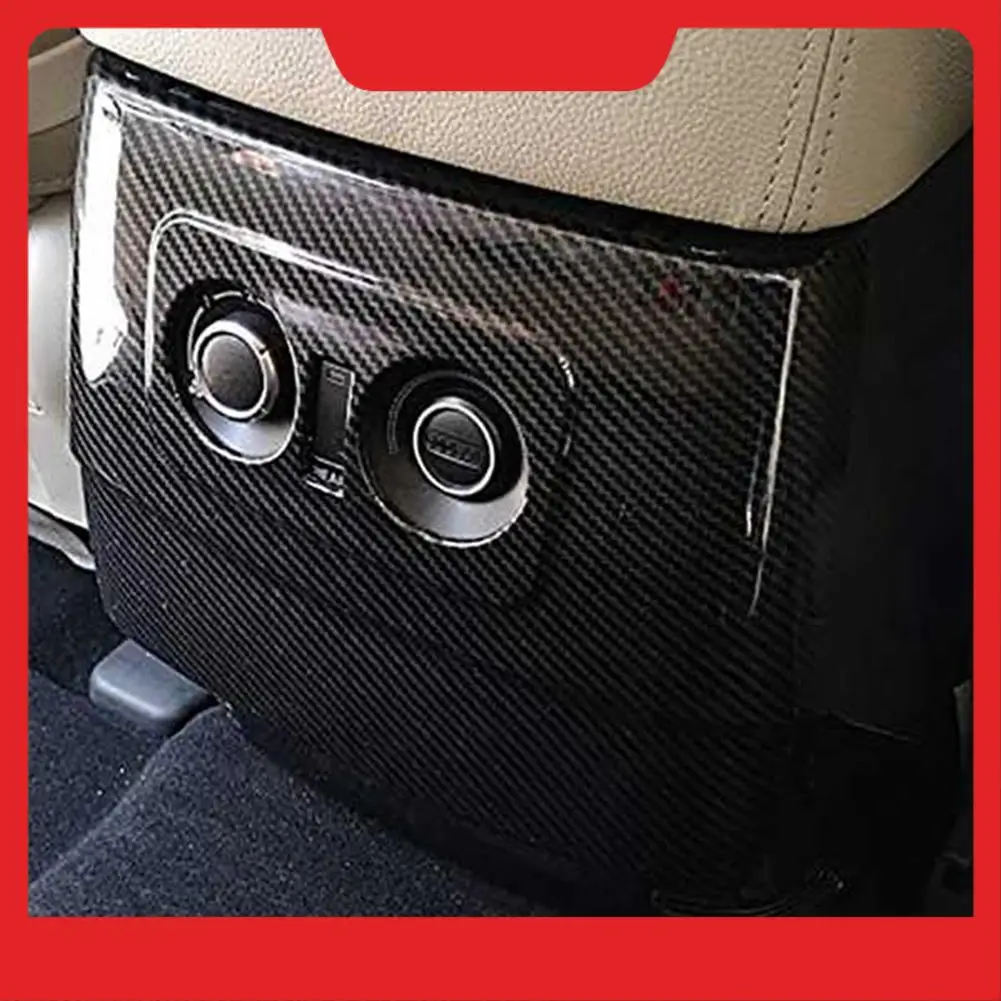 

1 Piece Car Rear Air Condition Vent Outlet Frame Anti-Kick Panel Cover Trim Carbon Fiber Replacement For Pajero 2007-2019