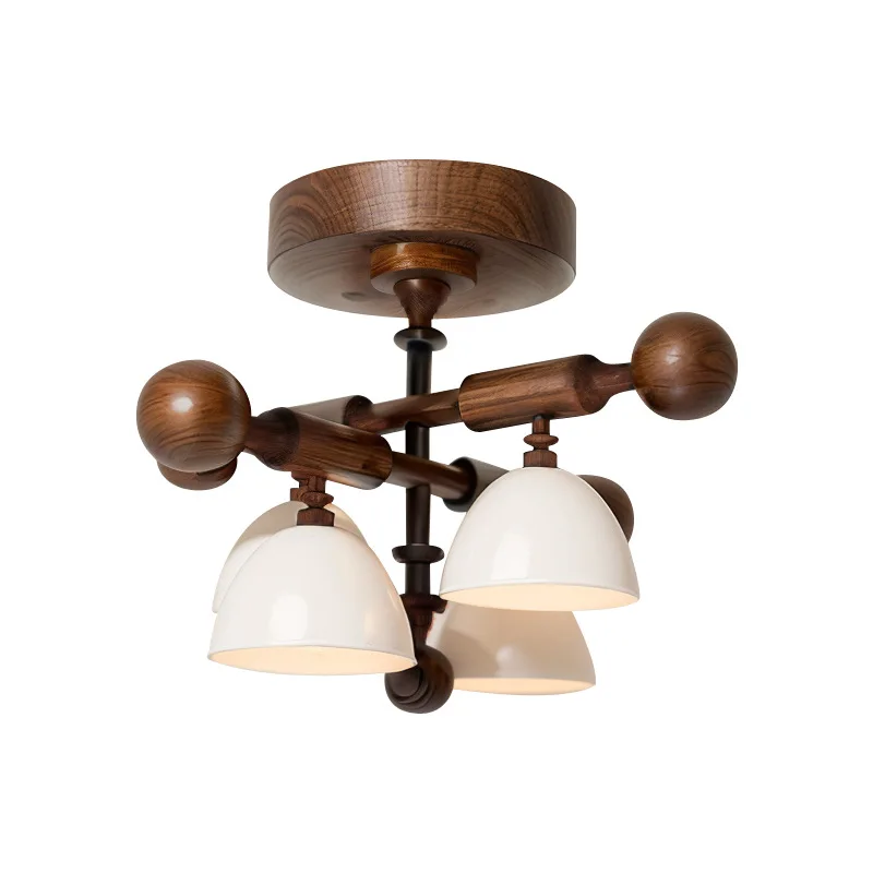 

French retro bedroom ceiling light medieval wabi wind master bedroom solid wood dining room study cloakroom living room designer