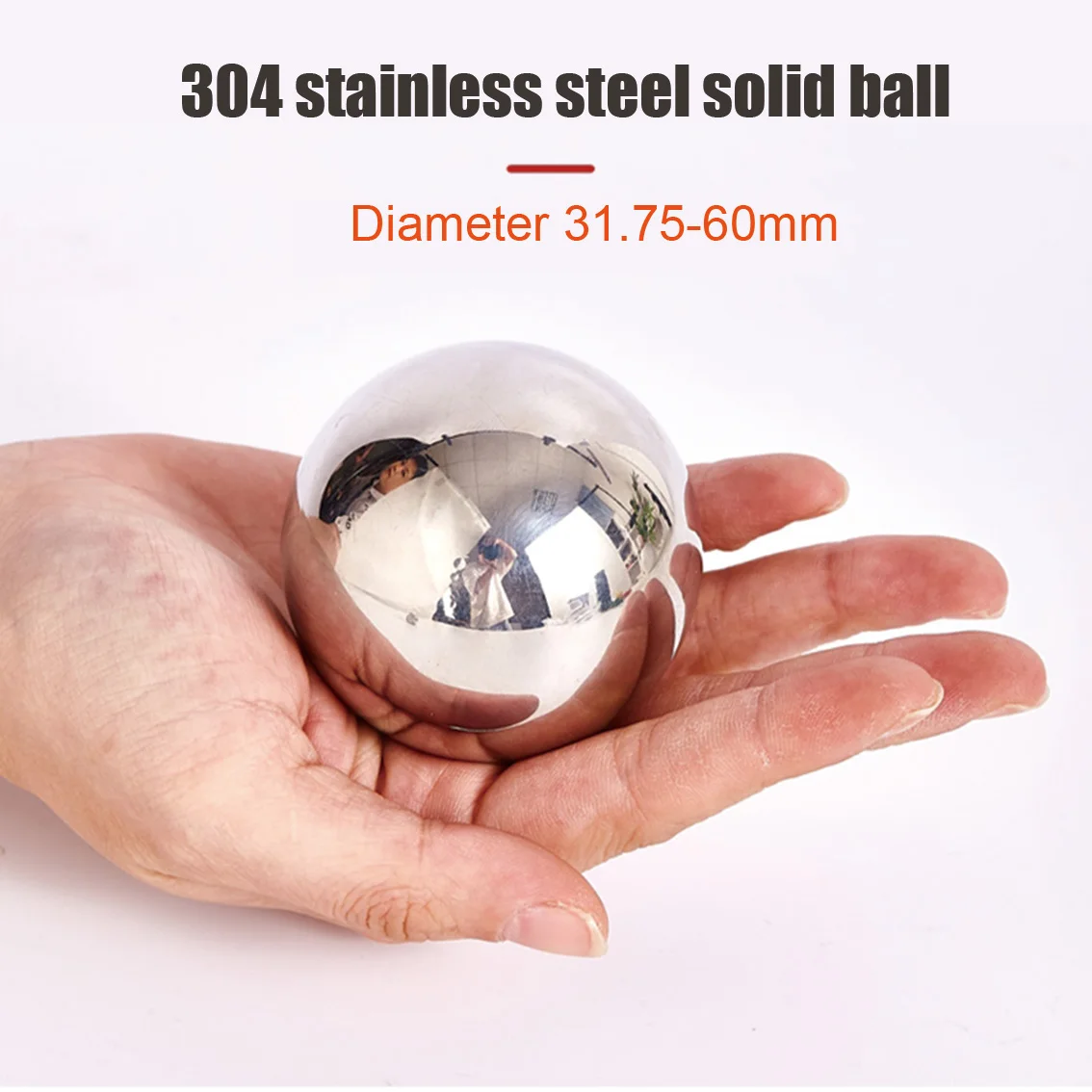1Pcs High Precision 304 Stainless Steel Ball Dia 31.75mm 32mm 34/35/36/38.1/39/40/42/45mm-60mm Solid Bearing Balls Smooth Ball