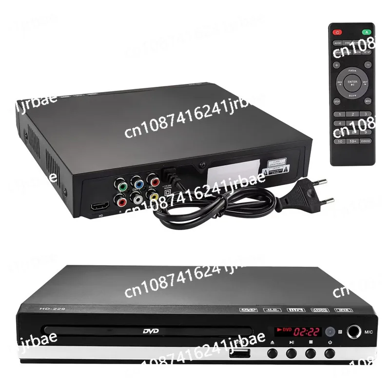 DVD Player High-defination 1080P Home Player Box For TV CD-Discs Player AV-Output Built-in MIC-port