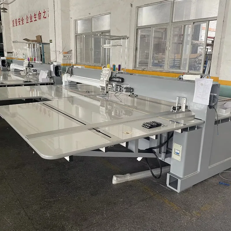 Customized Industrial Big Area 12 Needles Single Head Flat Embroidery Machine Computerized For Abaya Sari Clothes