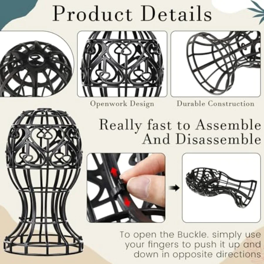 ขาตั้งวิกผมพลาสติกแบบพกพา 12 ชิ้น พร้อมดีไซน์รูปทรงศีรษะ สำหรับจัดเก็บและจัดระเบียบวิกผมปลอมได้อย่างมีประสิทธิภาพ