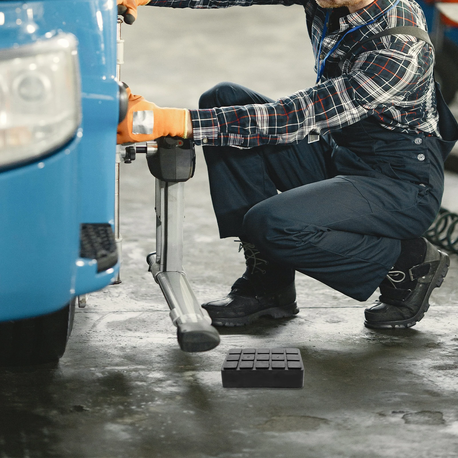 

Rubber Jack Pad Black Thickened Floor Jack Pad For Car Auto Jacking Lift Pads Automotive Lift Blocks Stable Support Tool