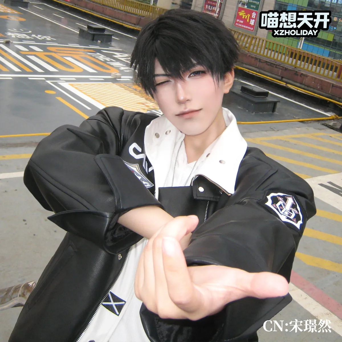 

Аниме Love and Deepspace Caleb Косплей Аниме Костюм Униформа кожаная куртка пальто вечерние Косплей наряд подарок на Хэллоуин