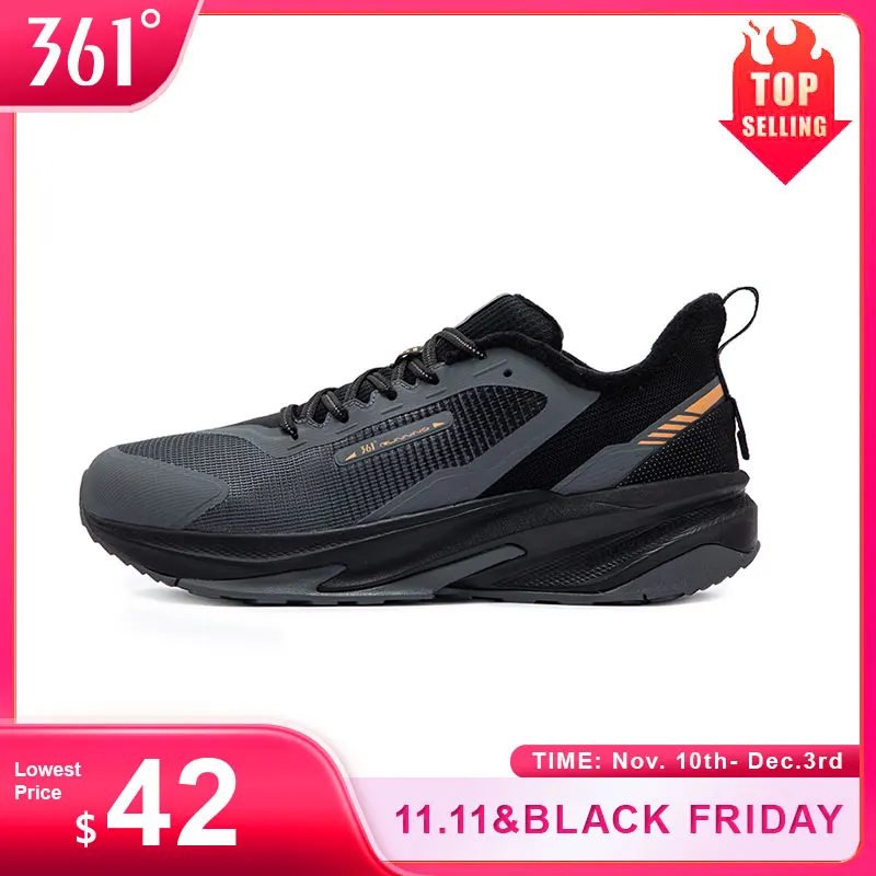 

Мужские кроссовки из термосерии 361 градусов, новые зимние сетчатые легкие универсальные плюшевые теплые мужские кроссовки с отскоком 672442220 Б