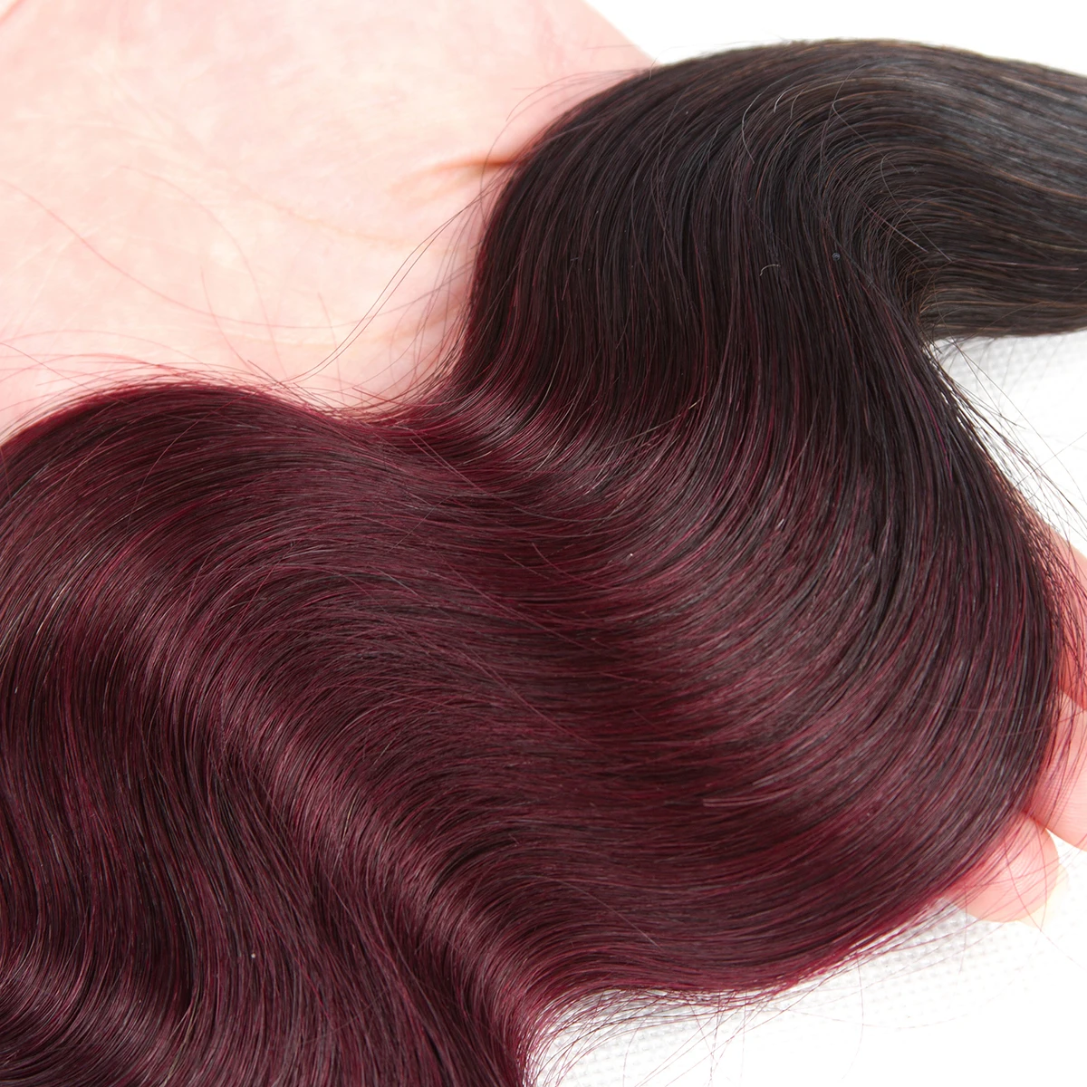 T1B/99J Body Wave Human Hair Bundles Remy Straight Hair Bundles Human Hair Weave Omber Burgundy Hair Extension HairUGo 10A Grade