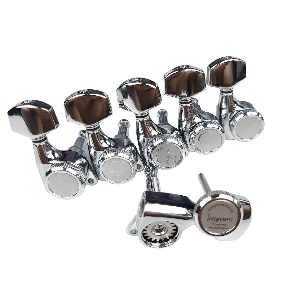 

1 Set Guitar Locking Tuners Electric Guitar Machine Heads Tuners Lock String Tuning Pegs Chrome Silver Made in Korea