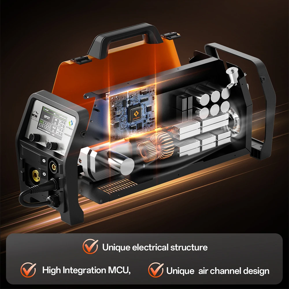 Hitbox 200a 4 in 1 Wechsel richter halbautomat ische Schweiß maschine Gas gaslos mig/Lift tig/mma Digital Panel Aluminiums chweiß gerät 220V