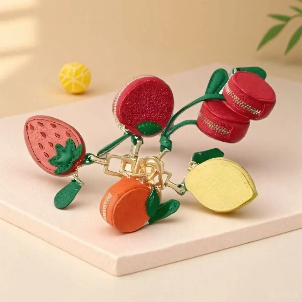 

Kawaii Cherry Fruit Shape Change Bag Cute Zipper Coin Purse Keychain Pendant Children Girl Handbag Hanging Ornament