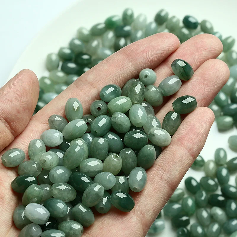 

50pcsEmeraldaGoods10*8mmOil Green Bead as Right as Rain Mine Timber Oil Green Transfer BeadsdiyAccessories Jade