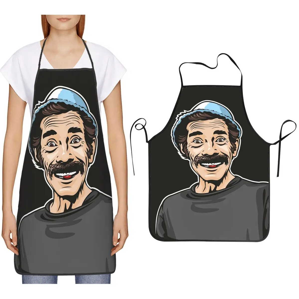 Delantal de Cocina Don Ramón - El Chavo Del Ocho, Delantal de Chef para Cocinar, Delantal de Limpieza para Mujeres y Hombres, Delantal de Jardinería