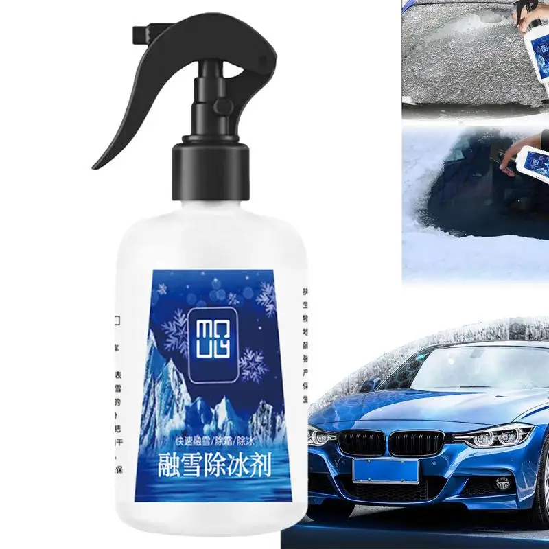 Spray De Icer De 300ml, Spray rápido De fusión De hielo y nieve para descongelador De nieve De coche, parabrisas De coche, tubos De escape De ventana delantera