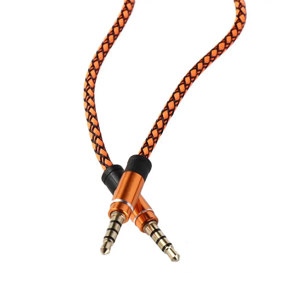 Plug Speaker Wire Stereo Male To Male Nylon Braid 3.5mm Audio Cable Car AUX Cable Headphone Extension Cord Audio Adapter Cord