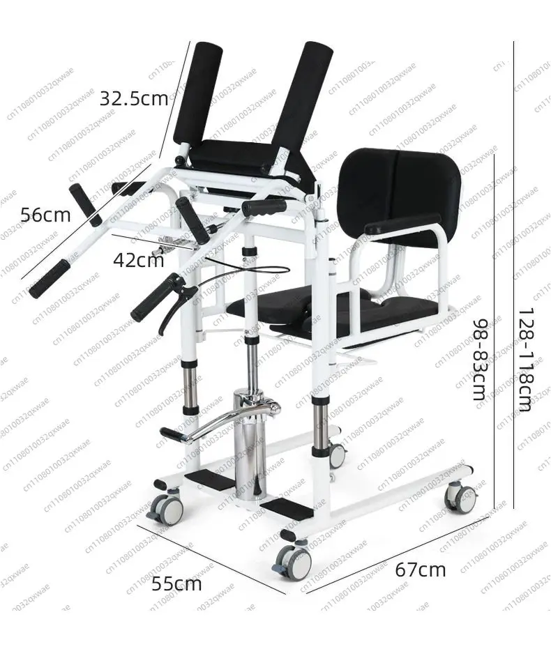 Commode Chair Elderly Care Device Folding Shower Toilet Bathroom Patient Lift Transfer Chair for Elderly and Disabled People